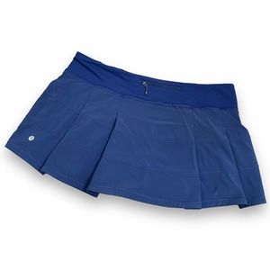 Lululemon pace rival hero blue skort skirt size 12